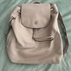 Tory Burch Tan Leather Backpack